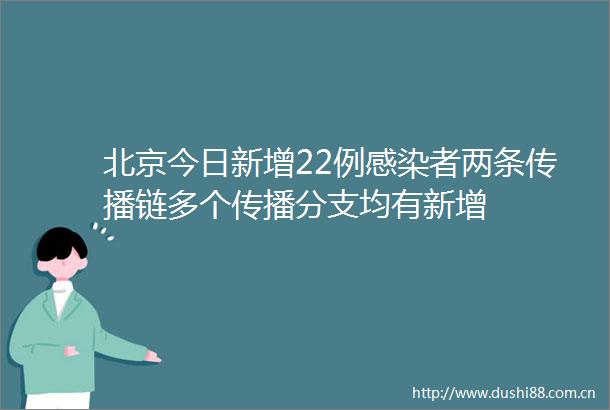 北京今日新增22例感染者两条传播链多个传播分支均有新增
