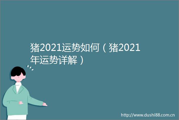 猪2021运势如何（猪2021年运势详解）