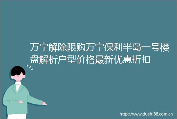 万宁解除限购万宁保利半岛一号楼盘解析户型价格最新优惠折扣
