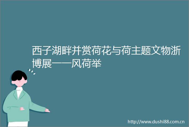 西子湖畔并赏荷花与荷主题文物浙博展一一风荷举