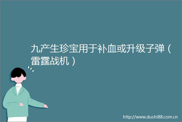 九产生珍宝用于补血或升级子弹（雷霆战机）