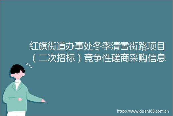 红旗街道办事处冬季清雪街路项目（二次招标）竞争性磋商采购信息公告