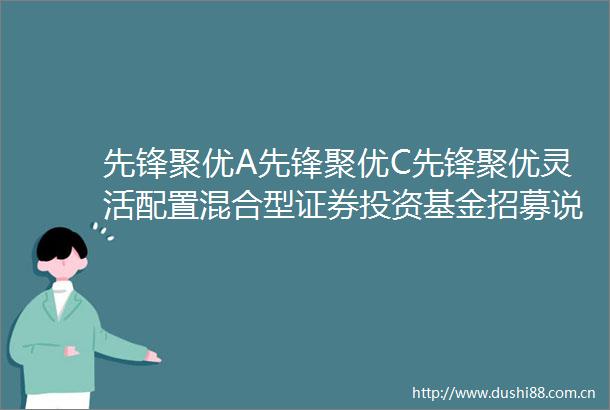 先锋聚优A先锋聚优C先锋聚优灵活配置混合型证券投资基金招募说明书更新2024年第1号