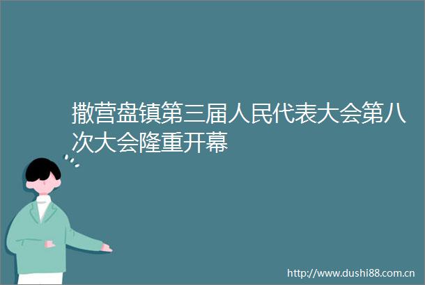 撒营盘镇第三届代表大会第八次大会隆重开幕