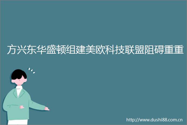 方兴东华盛顿组建美欧科技联盟阻碍重重