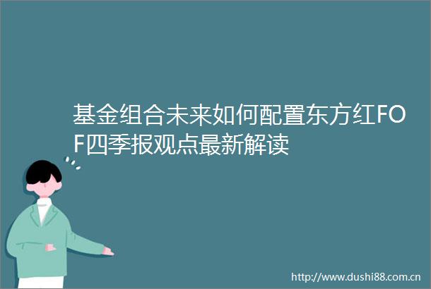 基金组合未来如何配置东方红FOF四季报观点最新解读
