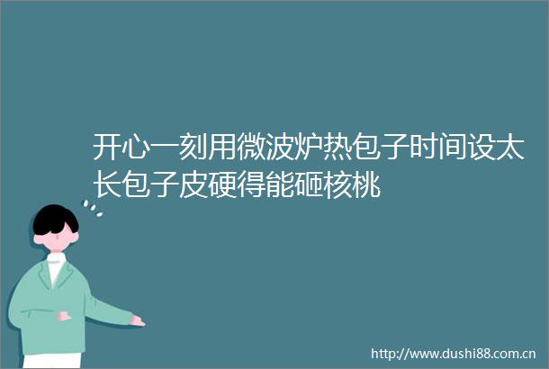 开心一刻用微波炉热包子时间设太长包子皮硬得能砸核桃