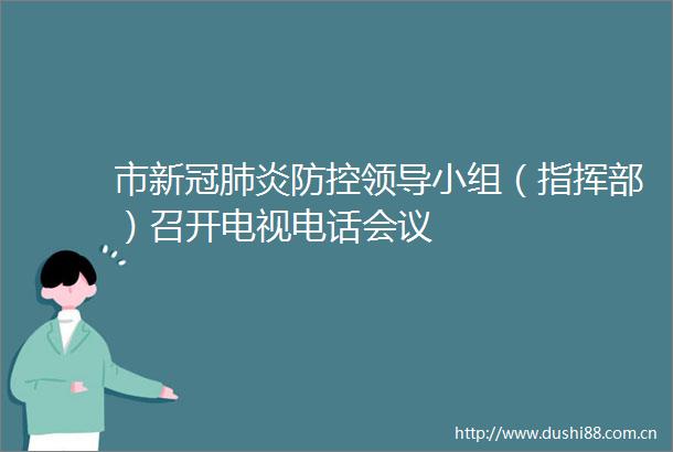 市新冠肺炎防控小组（指挥部）召开电视电话会议
