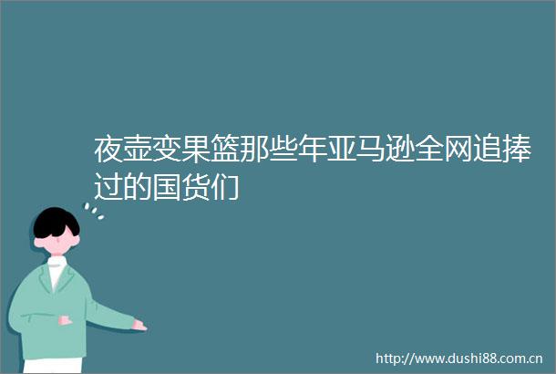 夜壶变果篮那些年亚马逊全网追捧过的国货们