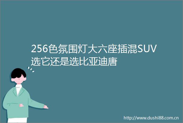 256色氛围灯大六座插混SUV选它还是选比亚迪唐