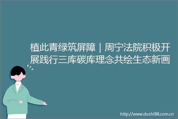 植此青绿筑屏障｜周宁积极开展践行三库碳库理念共绘生态新画卷义务植树活动