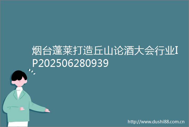 烟台蓬莱打造丘山论酒大会行业IP202506280939