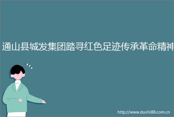 通山县城发集团踏寻红色足迹传承革命精神