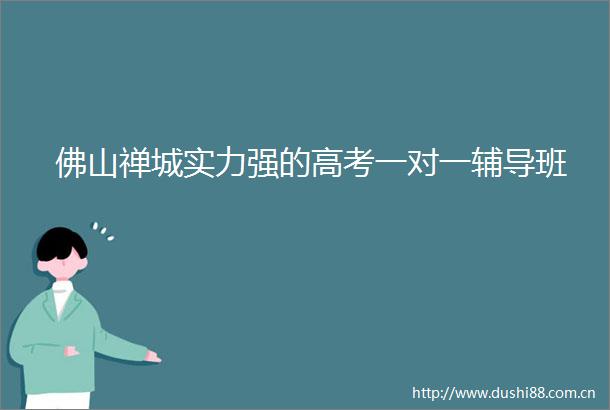 佛山禅城实力强的高考一对一辅导班