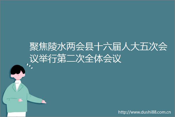 聚焦陵水两会县十六届人大五次会议举行第二次全体会议