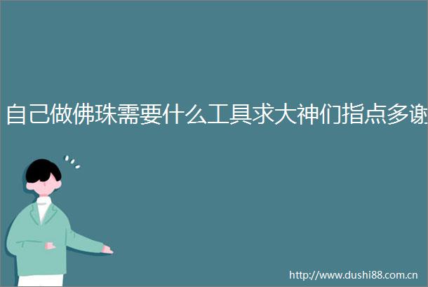 自己做佛珠需要什么工具求大神们指点多谢