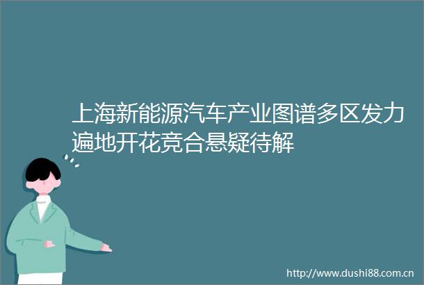 上海新能源汽车产业图谱多区发力遍地开花竞合悬疑待解