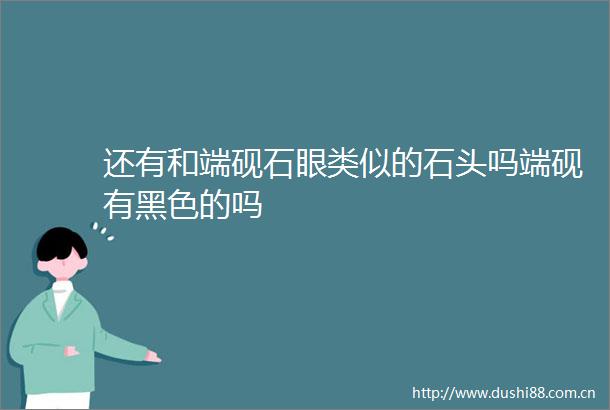 还有和端砚石眼类似的石头吗端砚有黑色的吗