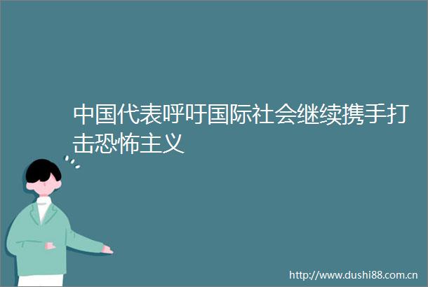 代表呼吁国际社会继续携手打击恐怖主义