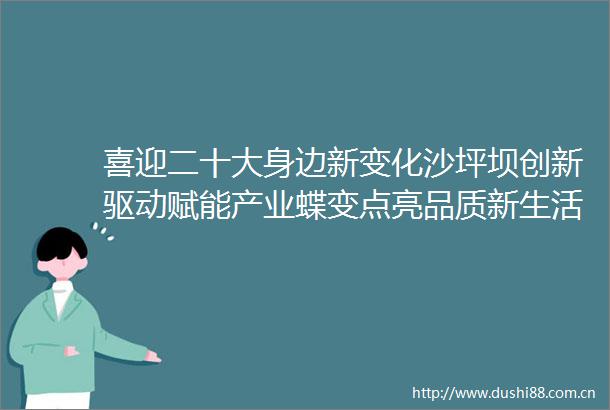 喜迎二十大身边新变化沙坪坝创新驱动赋能产业蝶变点亮品质新生活