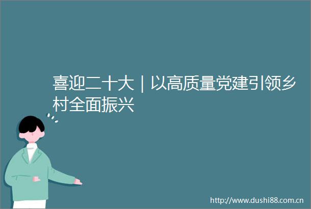 喜迎二十大｜以高质量党建引领乡村全面振兴