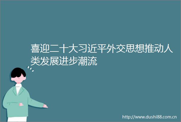 喜迎二十大外交思想推动人类发展进步潮流