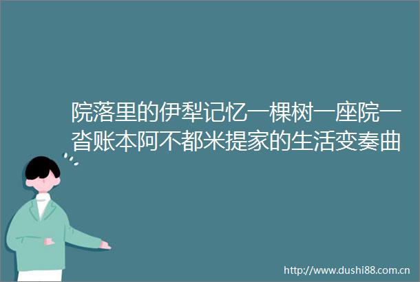 院落里的伊犁记忆一棵树一座院一沓账本阿不都米提家的生活变奏曲