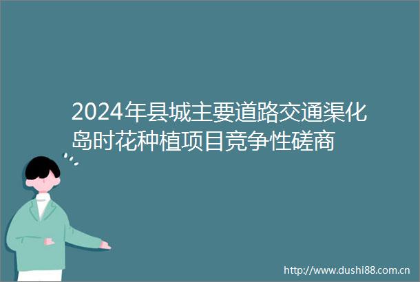 2024年县城主要道路交通渠化岛时花种植项目竞争性磋商