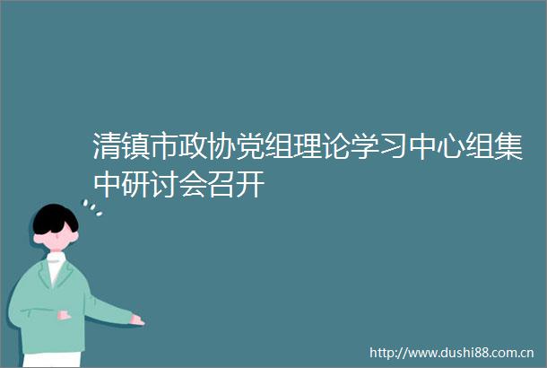 清镇市政协党组理论学习中心组集中研讨会召开