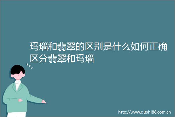 玛瑙和翡翠的区别是什么如何正确区分翡翠和玛瑙