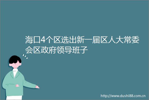 海口4个区选出新一届区人大常委会区班子