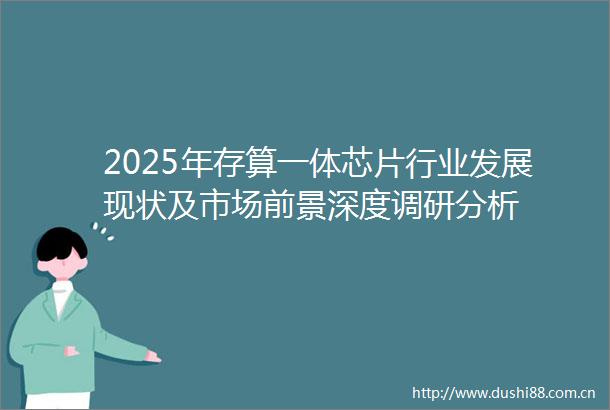 2025年存算一体芯片行业发展现状及市场前景深度调研分析