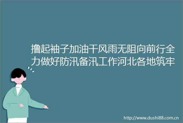撸起袖子加油干风雨无阻向前行全力做好防汛备汛工作河北各地筑牢防汛安全防线