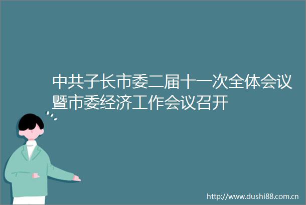 子长市委二届十一次全体会议暨市委经济工作会议召开