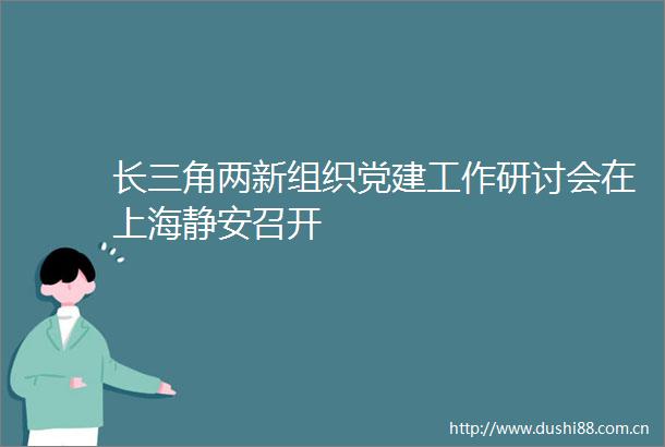 长三角两新组织党建工作研讨会在上海静安召开