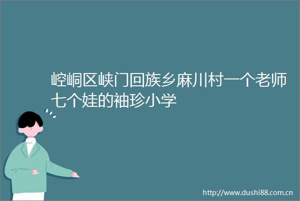 崆峒区峡门回族乡麻川村一个老师七个娃的袖珍小学