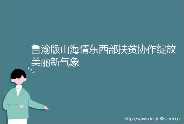 鲁渝版山海情东西部扶贫协作绽放美丽新气象