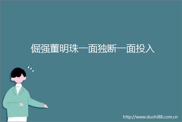 倔强董明珠一面独断一面投入