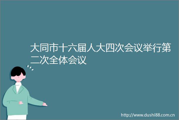 大同市十六届人大四次会议举行第二次全体会议