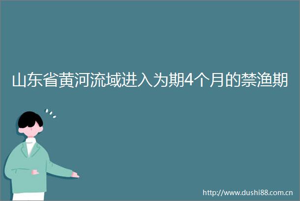 山东省黄河流域进入为期4个月的禁渔期