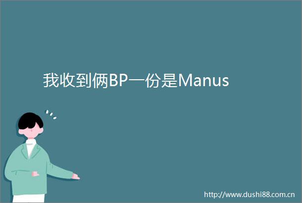 我收到俩BP一份是Manus