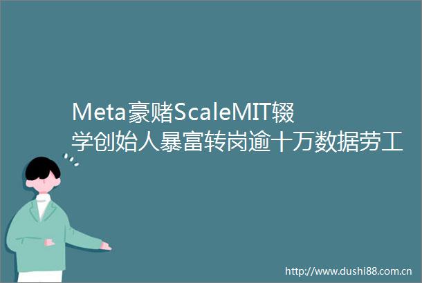 Meta豪赌ScaleMIT辍学创始人暴富转岗逾十万数据劳工深陷血汗牢笼