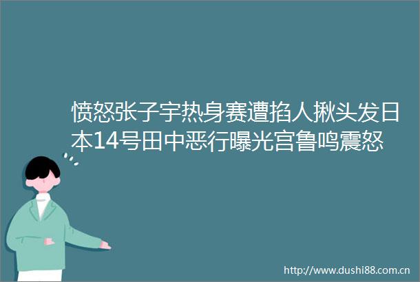 愤怒张子宇热身赛遭掐人揪头发14号田中恶行宫鲁鸣震怒