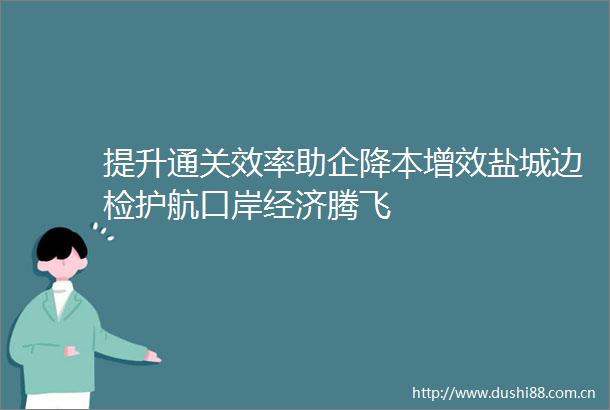 提升通关效率助企降本增效盐城边检护航口岸经济腾飞
