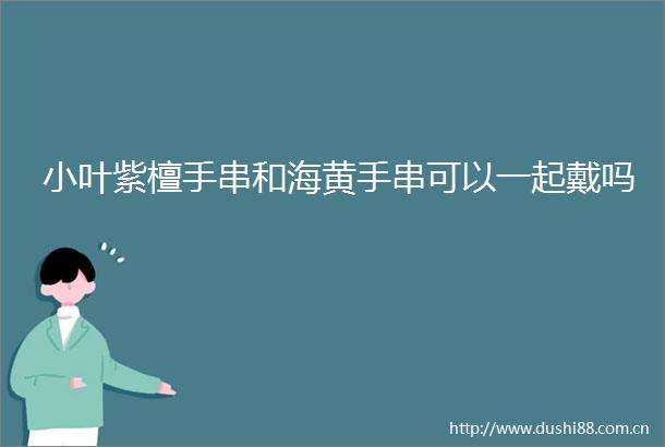 小叶紫檀手串和海黄手串可以一起戴吗