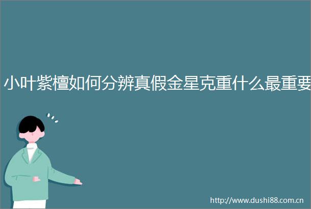 小叶紫檀如何分辨真假金星克重什么最重要