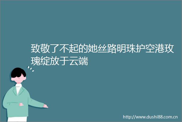 致敬了不起的她丝路明珠护空港玫瑰绽放于云端