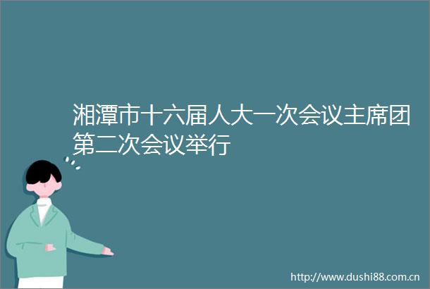 湘潭市十六届人大一次会议团第二次会议举行