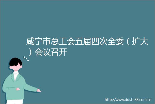 咸宁市总工会五届四次全委（扩大）会议召开