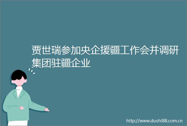 贾世瑞参加央企援疆工作会并调研集团驻疆企业